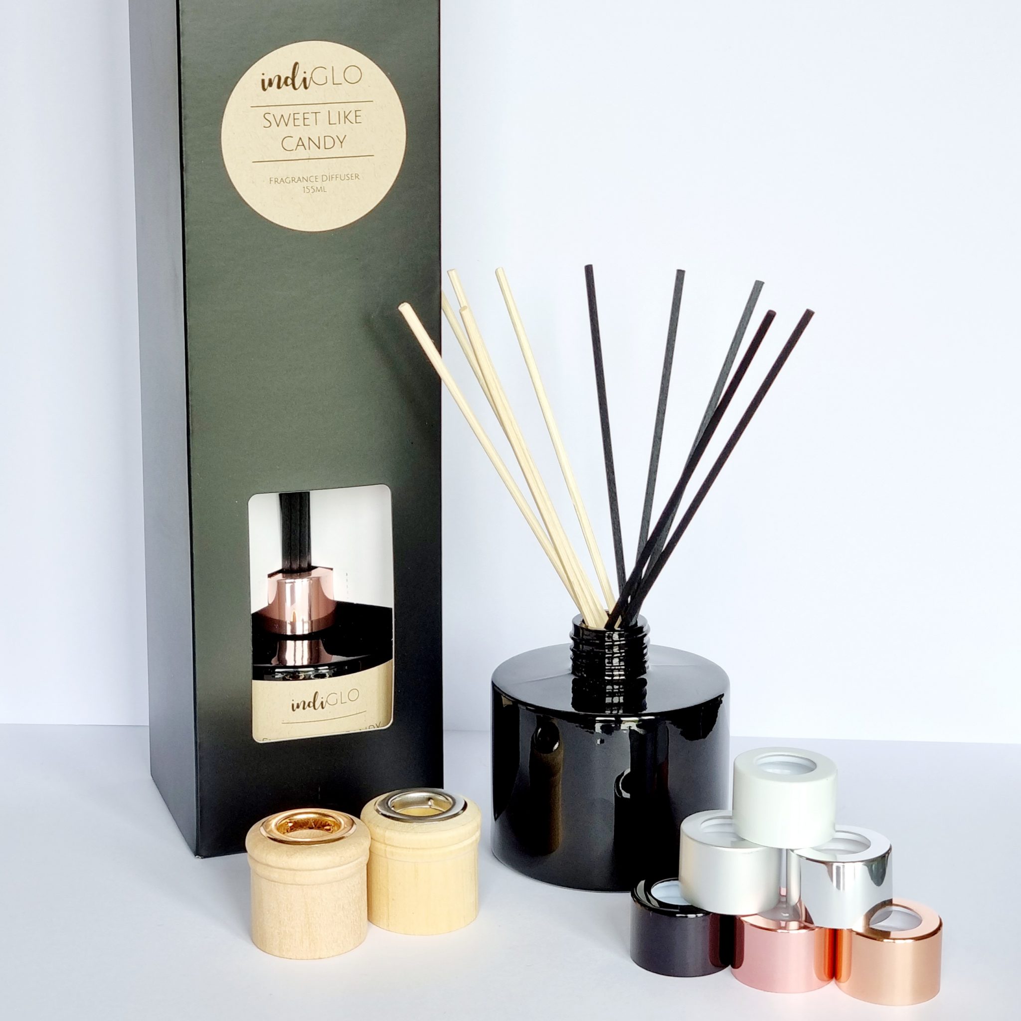 Black Reed Diffuser Indiglo Candles