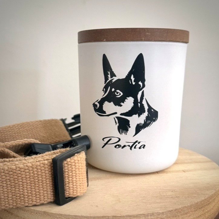 Pet Silhouette / Memorial Candle